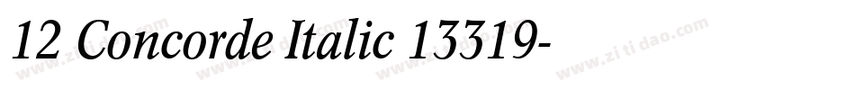 12 Concorde Italic 13319字体转换